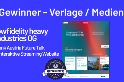 Gewinner-Projekt der Kategorie Verlage/ Medien